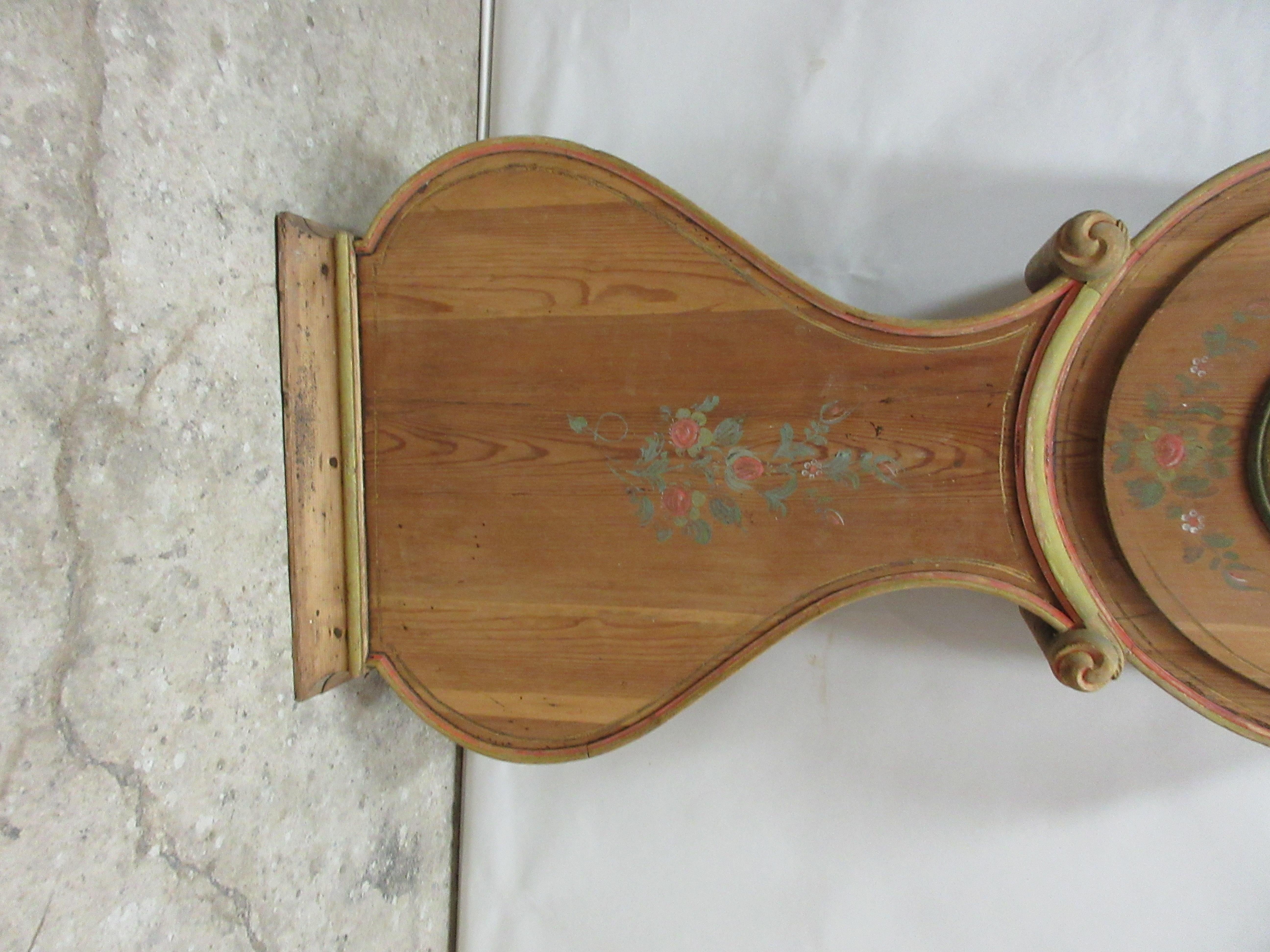 100% Original Painted Swedish Mora Clock In Good Condition In Hollywood, FL