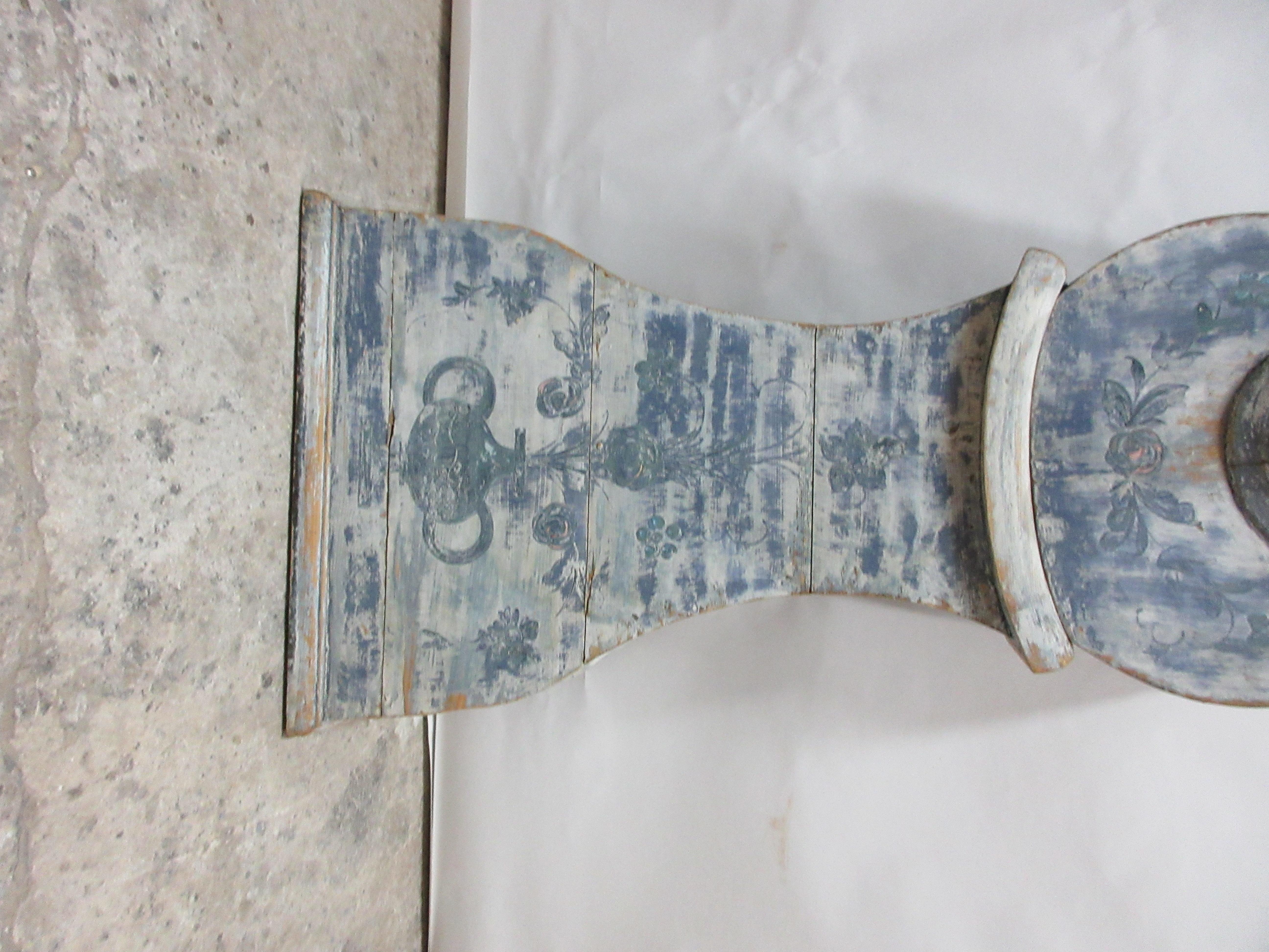 Mid-19th Century 100% Original Painted Swedish Mora Clock For Sale