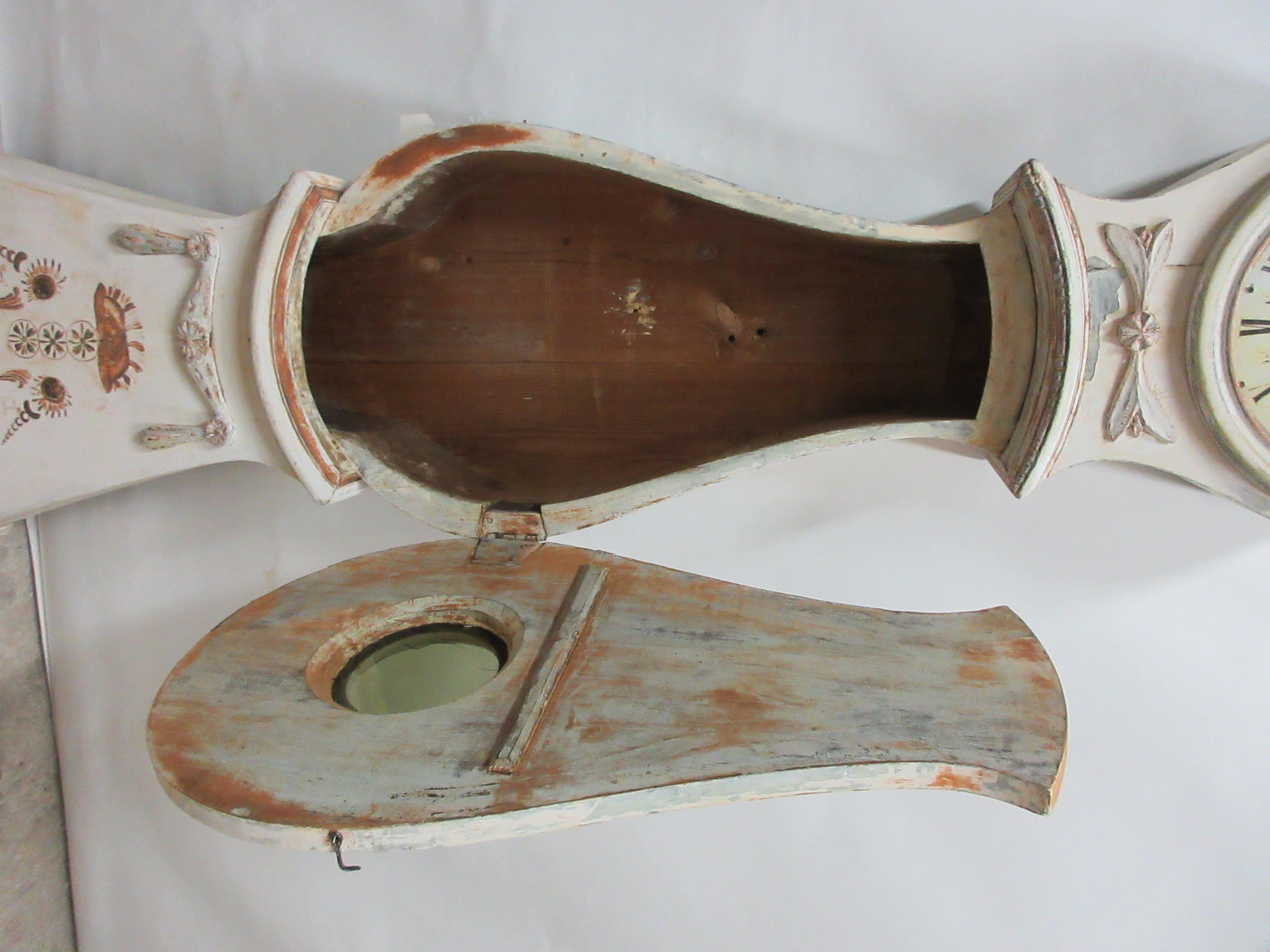 Early 19th Century 100% Original Painted Swedish Mora Clock