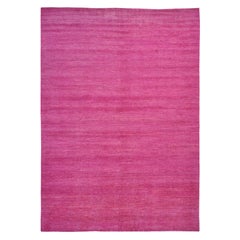 100 Percent Wool Pink Modern Gabbeh Oriental Rug Hand Knotted
