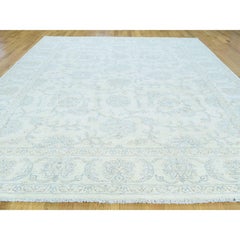 100 Percent Wool White Wash Peshawar Hand Knotted Oriental Rug