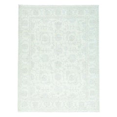 100 Percent Wool White Wash Peshawar Hand Knotted Oriental Rug