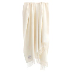 100% Peruvian Royal Baby Alpaca-Dimma Cream Throw by Fells/Andes