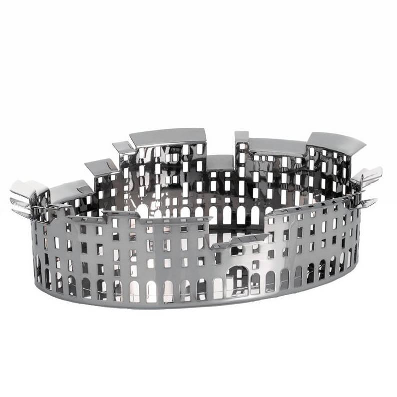 100 Piazze Luccia Piazza Mercato Silver Plated Tray by Fabio Novembre for Driade For Sale