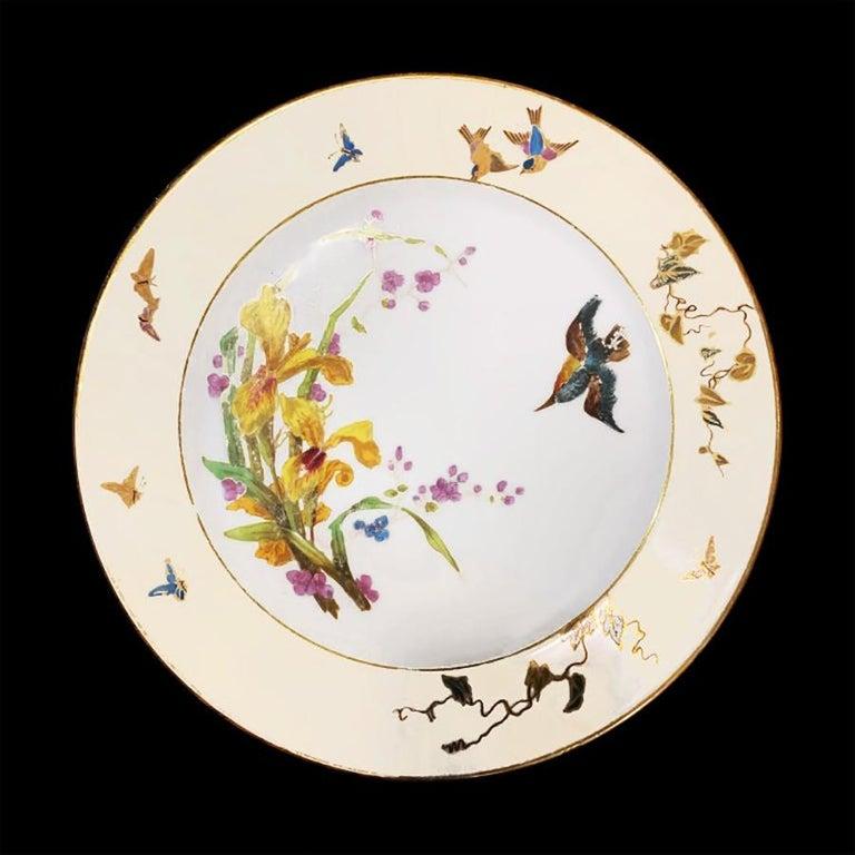 19th Century 100 Pieces Limoges Service signed Charles Field Haviland Aesthetic Movement 1885 For Sale