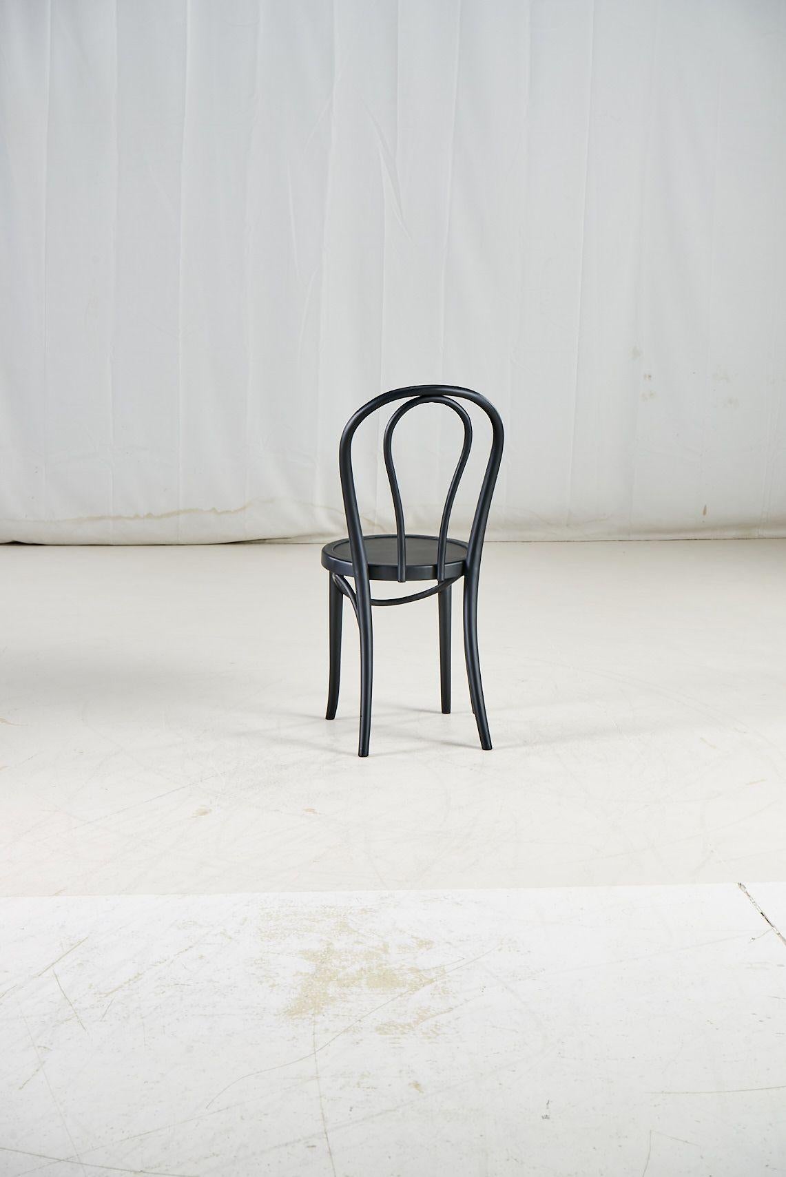 100+ Stock 40% off Clearance -Bent Wood Contract Bistro Chair - Matte Black For Sale 1