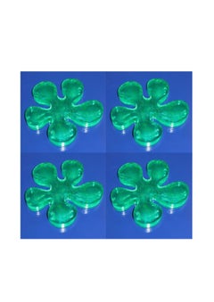 Untersetzer aus 100% recyceltem, klarem Kunststoff in Blumenform, 4er-Set
