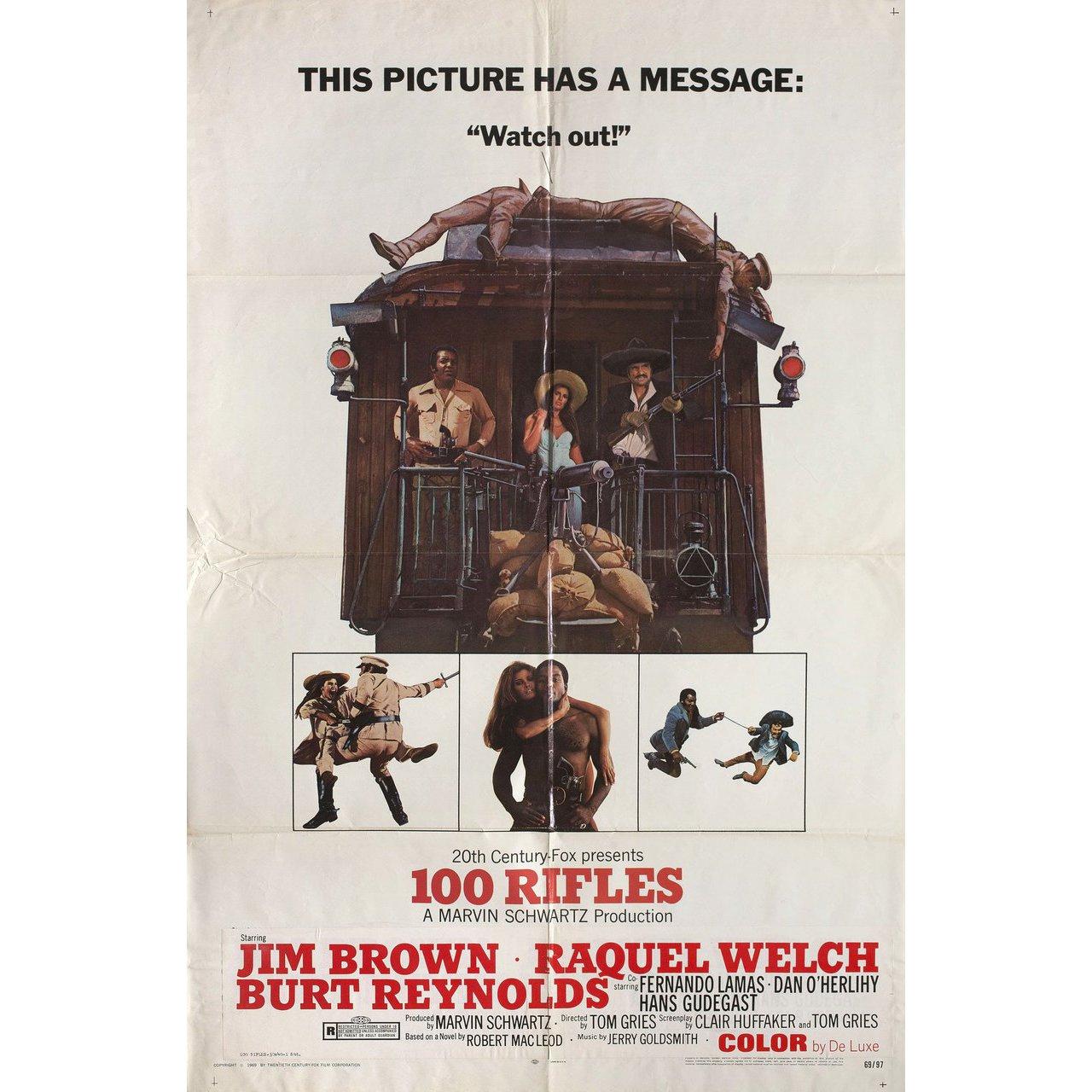 American 100 Rifles 1969 U.S. One Sheet Film Poster For Sale