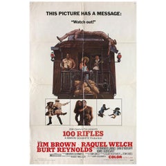 100 Rifles 1969 U.S. One Sheet Film Poster