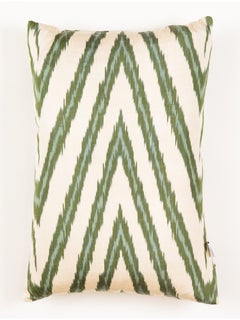 %100 Silk & Natural Dye, Ikat Cushion Cover, Uzbekistan Modern Pillow