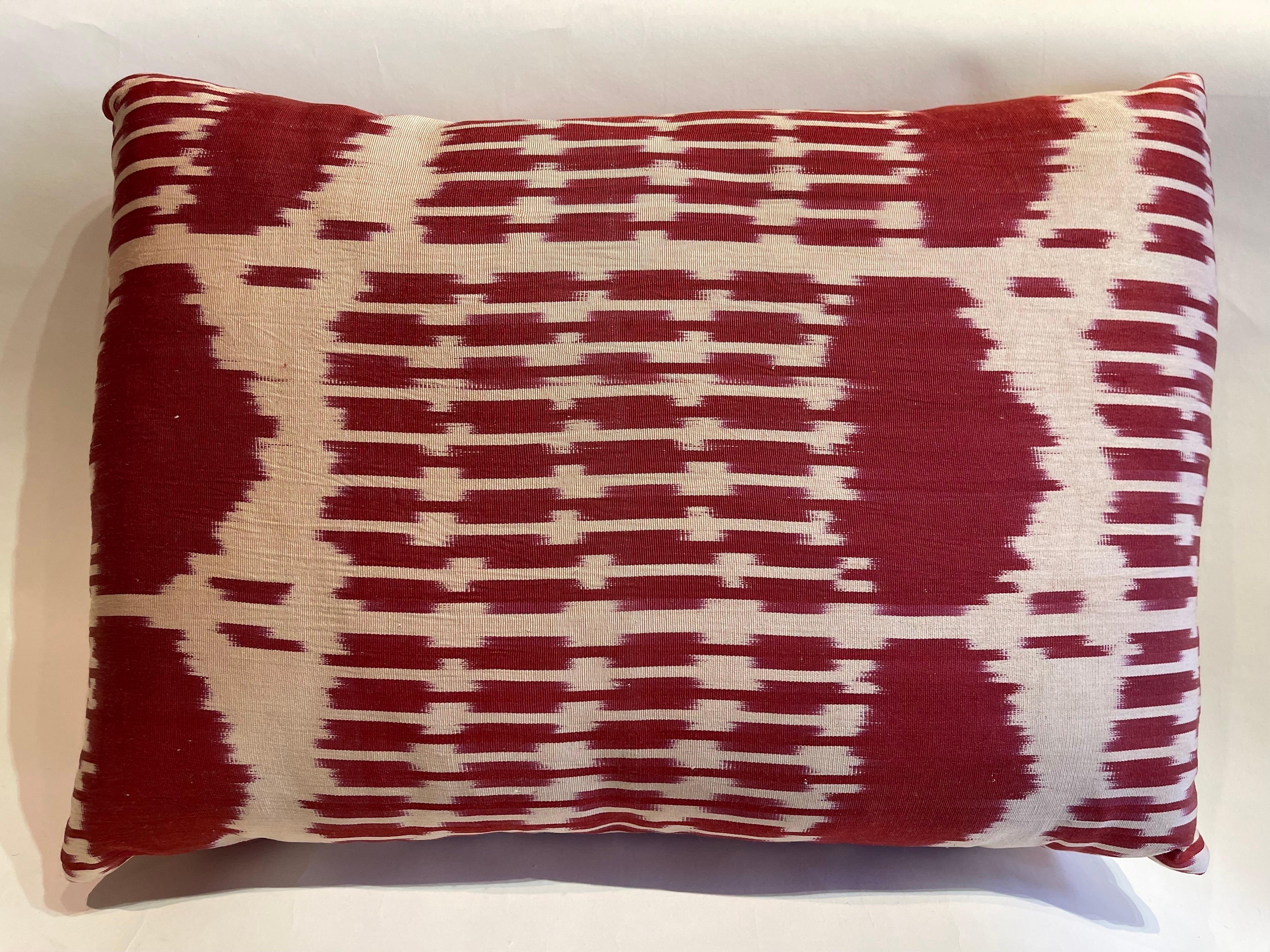 Kilim %100 Silk & Natural Dye, Ikat Cushion Cover - Uzbekistan Modern Pillow For Sale