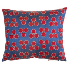 %100 Silk, Natural Dye Ikat & Suzani Cushion Cover, Uzbekistan Modern Pillow