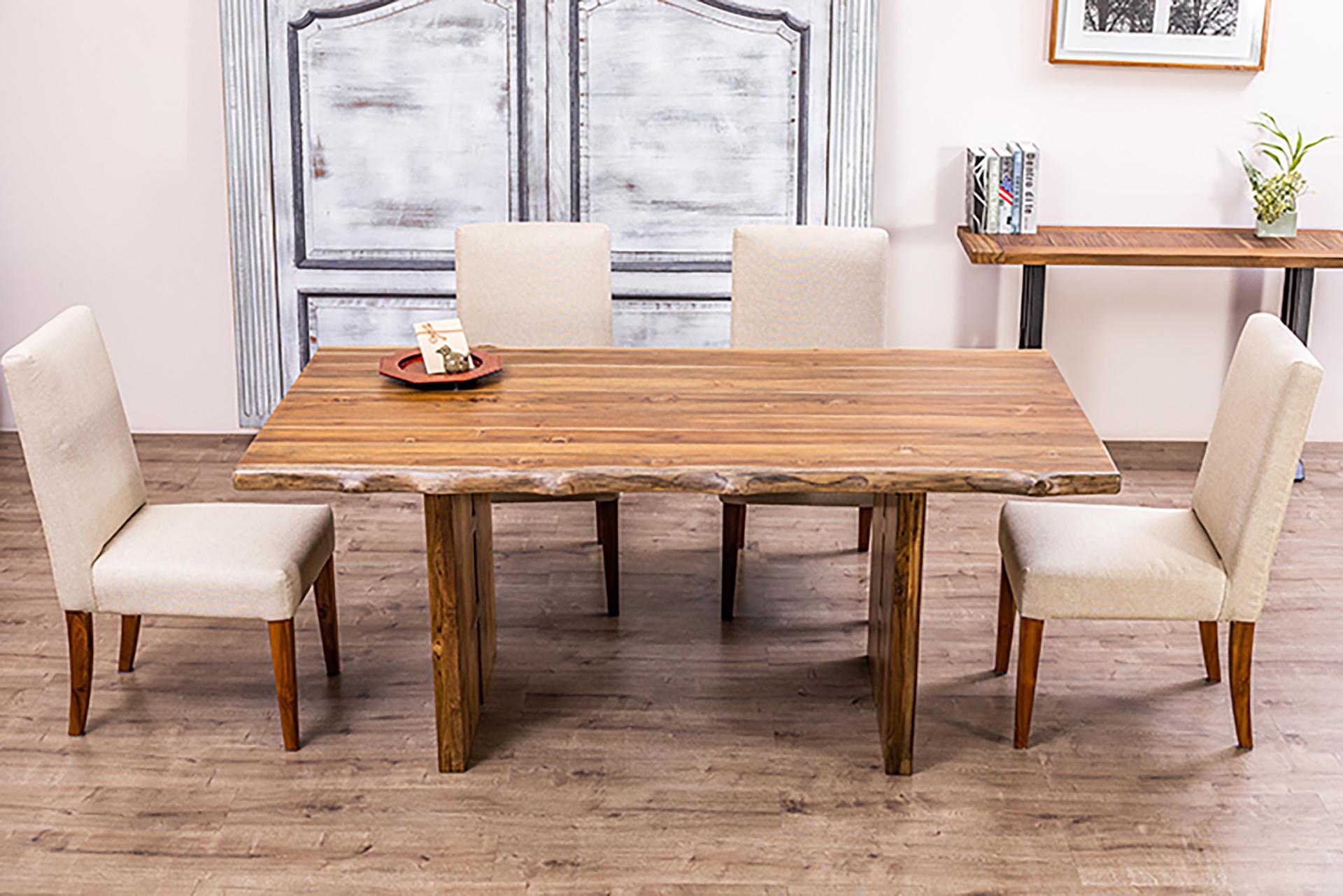 A gorgeous dining table that provides a lovely foundation for family dinners. Using century-old joinery techniques, the 100% solid natural wood table provides a focal piece that can be handed down for generations. 
CONTACT US FOR A FREE COLOR SAMPLE