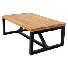 100% Solid Teak Coffee Table in Sand Blasted Natural