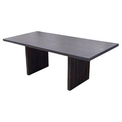 100% Solid Teak Dining Table in Anthracite