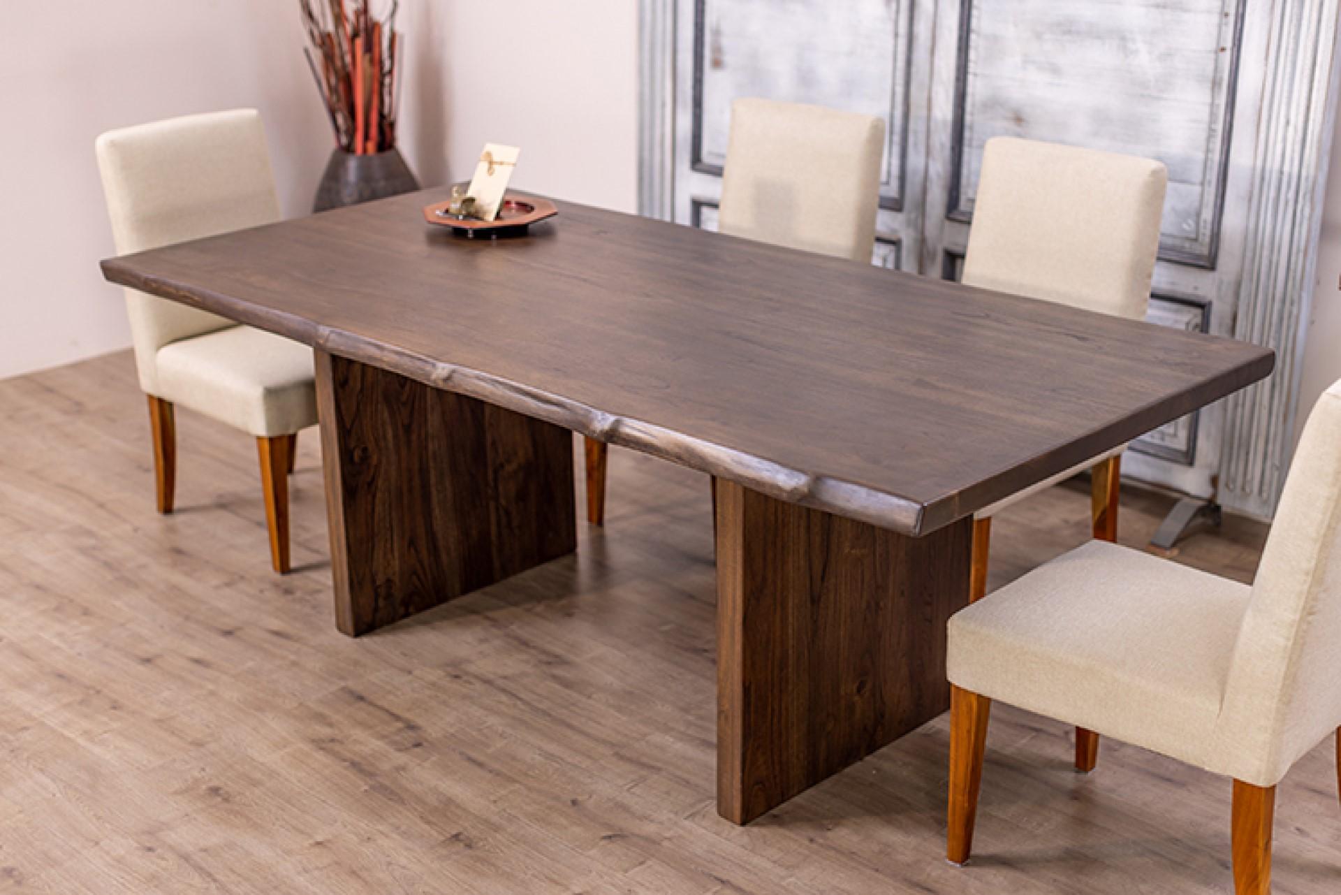 extendable live edge dining table