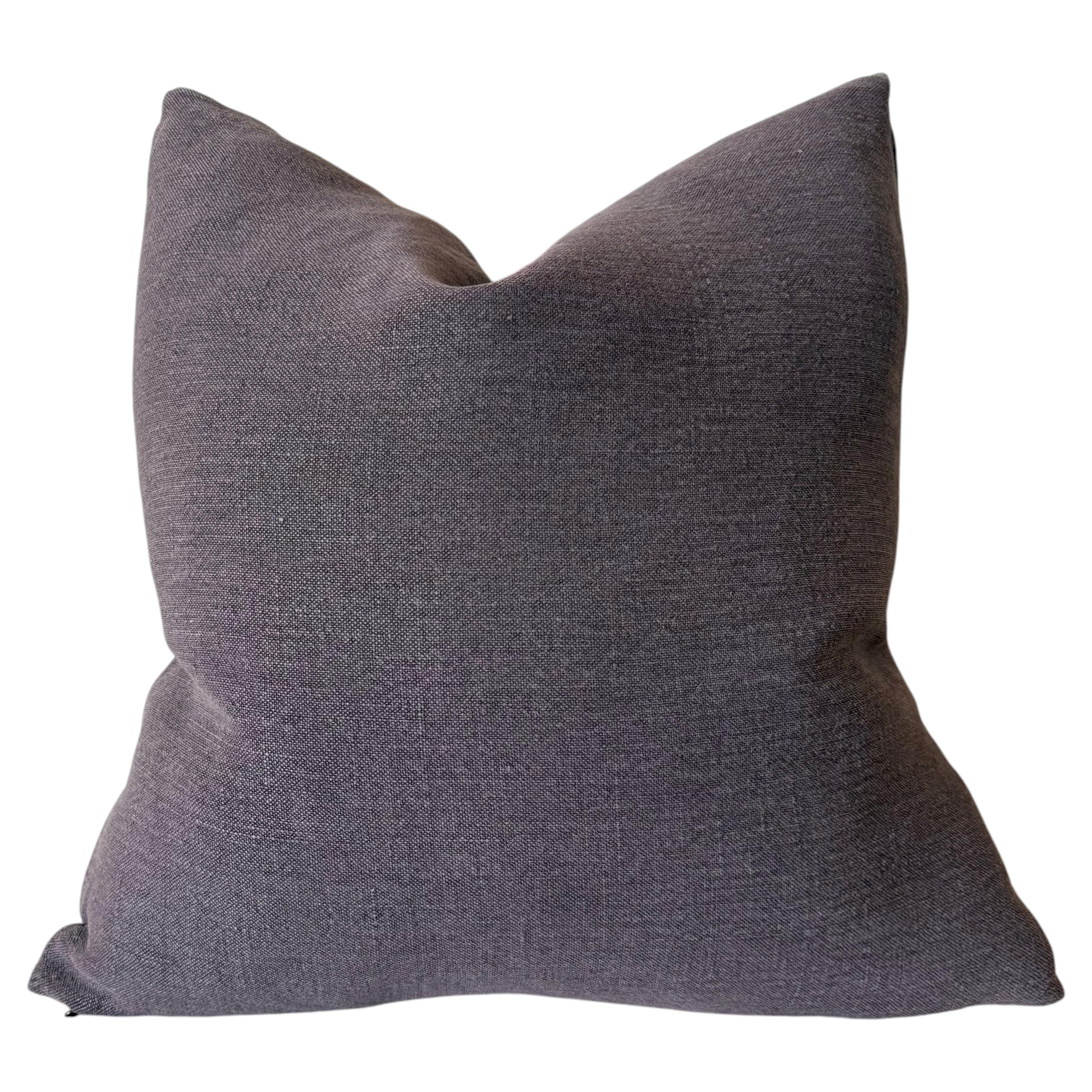 100% Stone Washed Linen Pillow - Truffle
