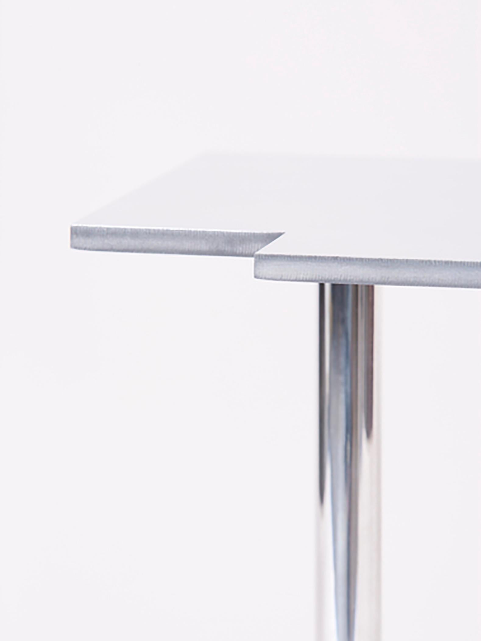 100 Variation Occasional Table in Mirror Polished Aluminum by Jonathan Nesci For Sale 1