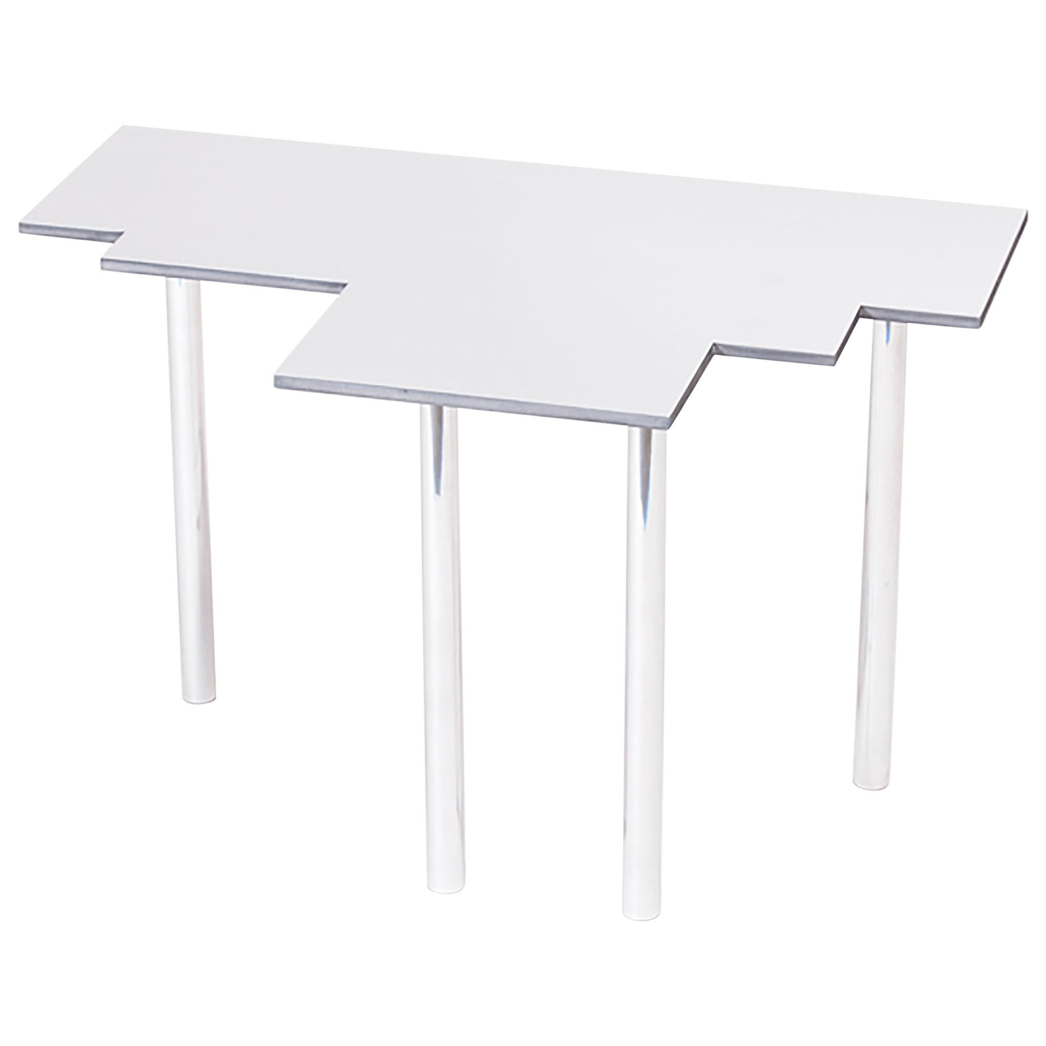 100 Variation Occasional Table in Mirror Polished Aluminum by Jonathan Nesci