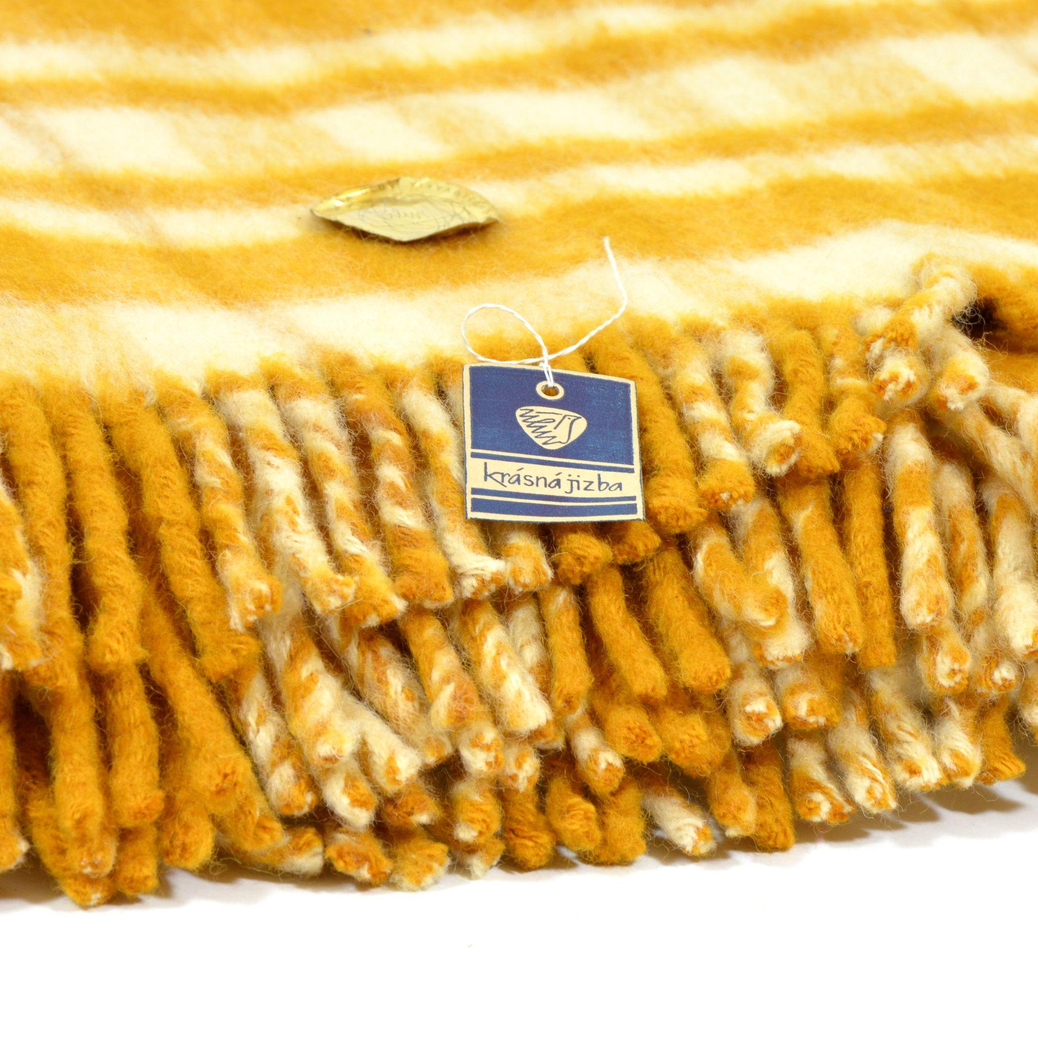 100% Wool Blanket Manufactured by Krásná Jizba, Czechoslovakia, 1970s For Sale 3