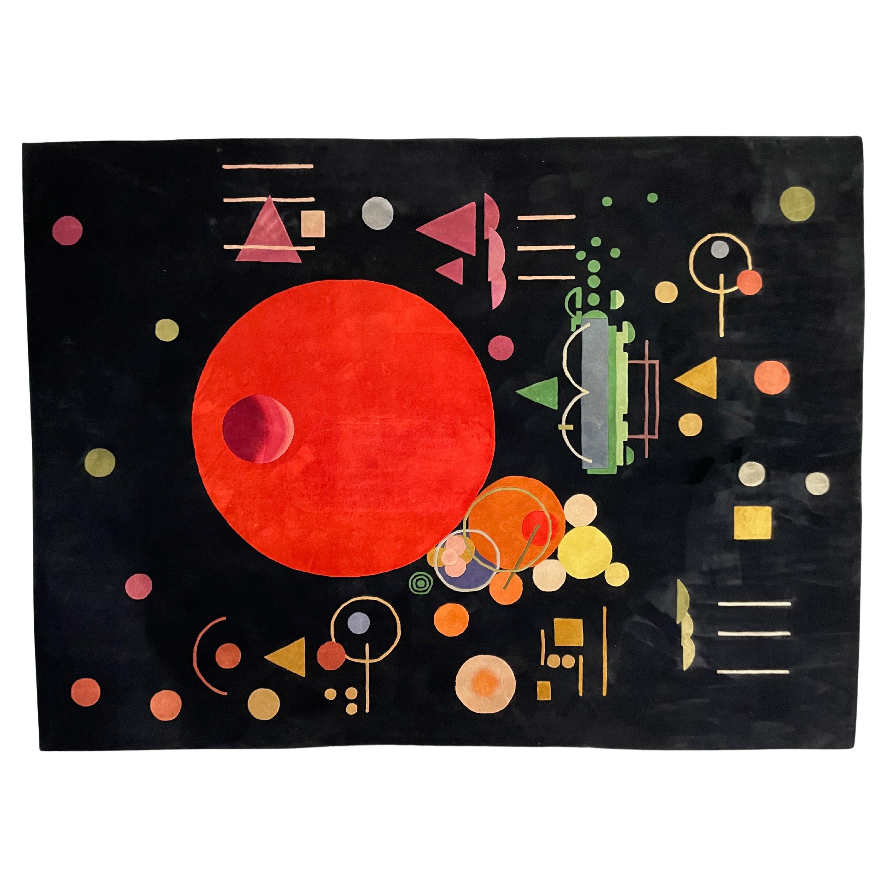 100% Wool Large Multicolored Kandinsky Inspired Rug by Ege Axminster Art Line