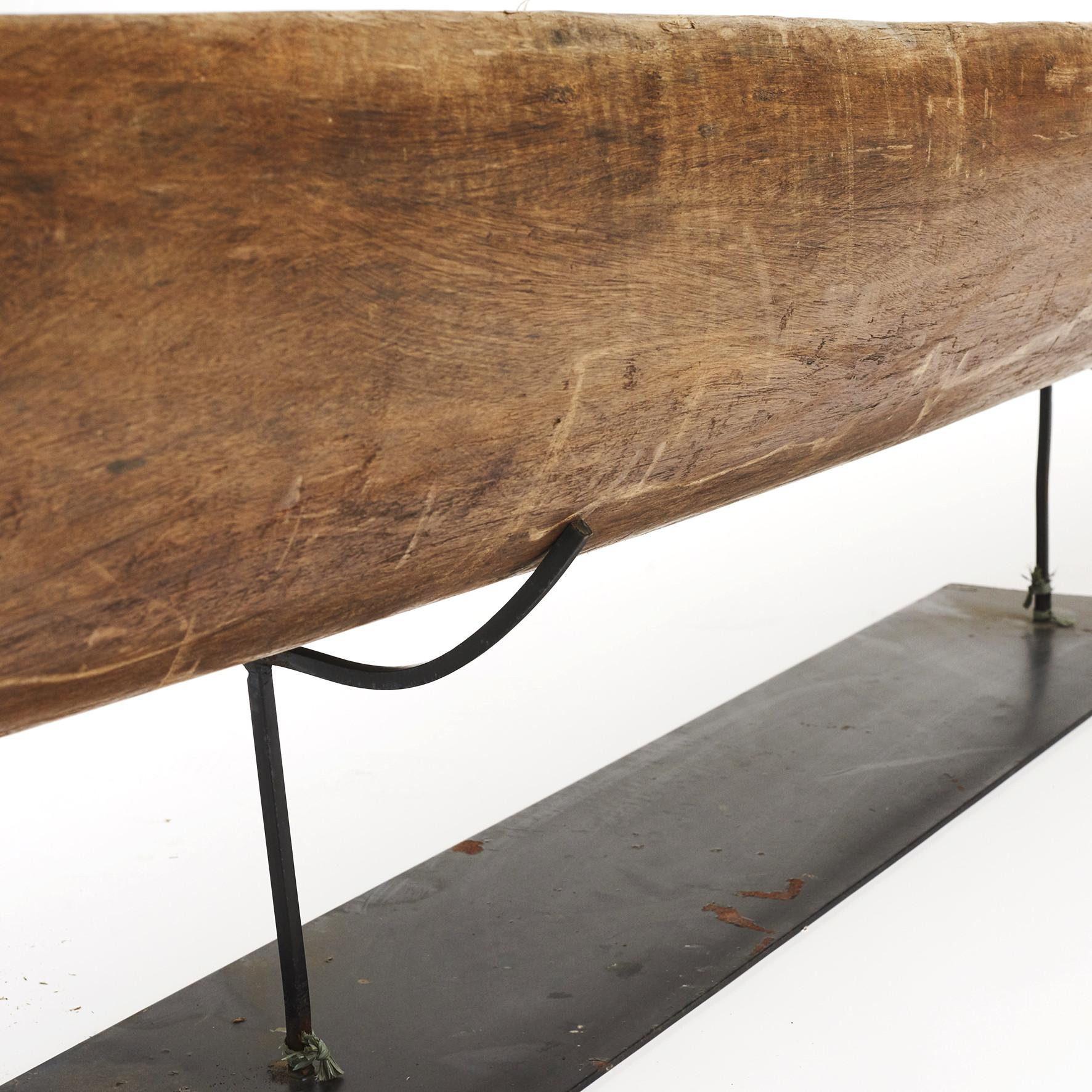 100 Year Old Canoe Carved from One Piece of Molave Hardwood For Sale 4