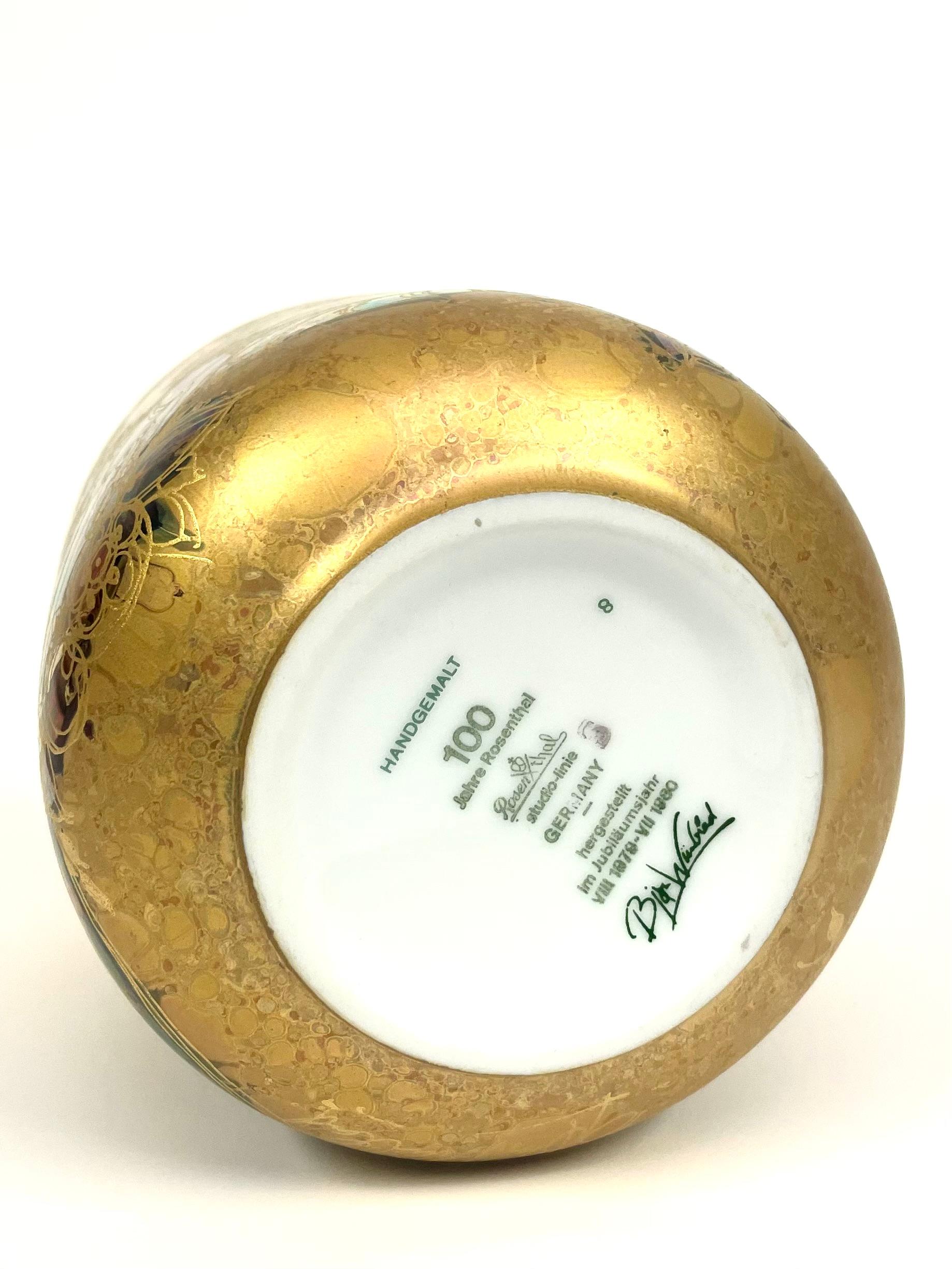 Tedesco Vaso in porcellana per l'anniversario dei 100 anni del danese Bjørn Wiinbladh per Rosenthal in vendita
