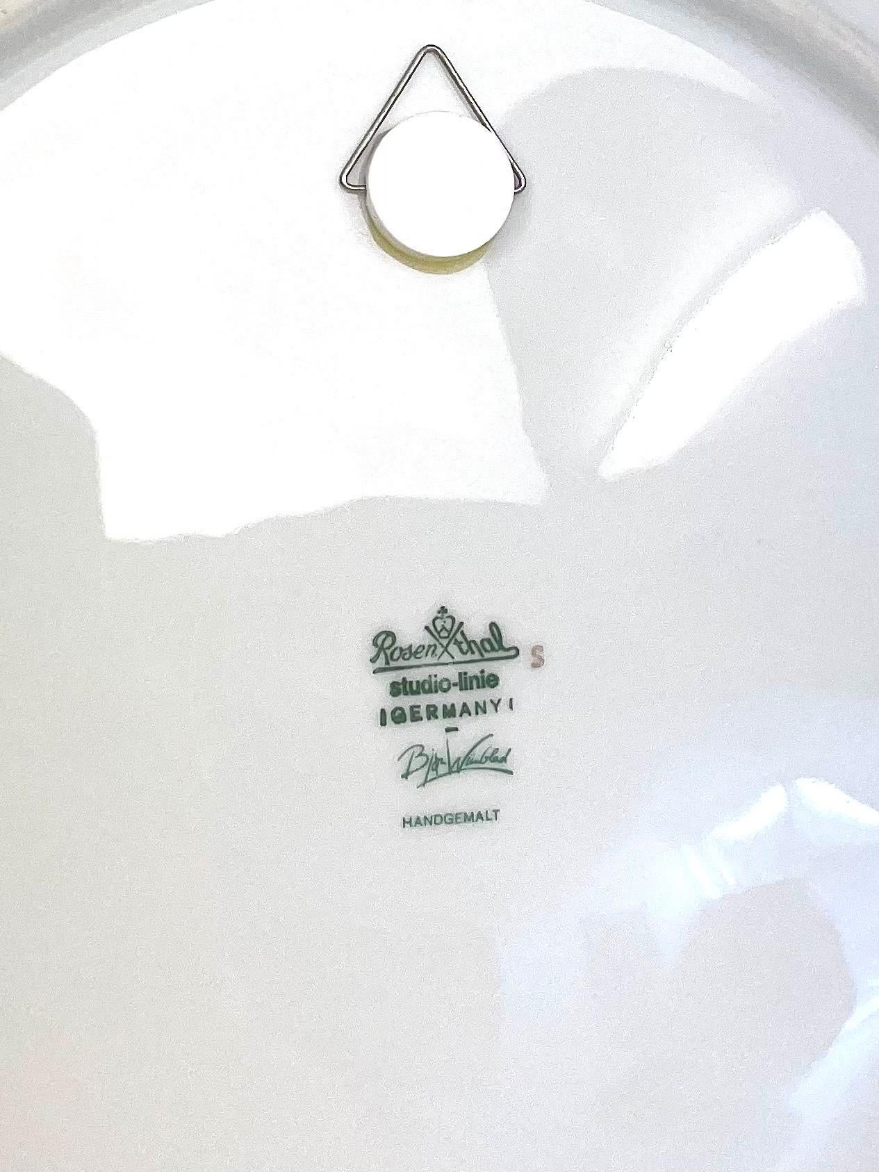 Plato de porcelana 100 años de aniversario del danés Bjørn Wiinbladh para Rosenthal Alemán en venta