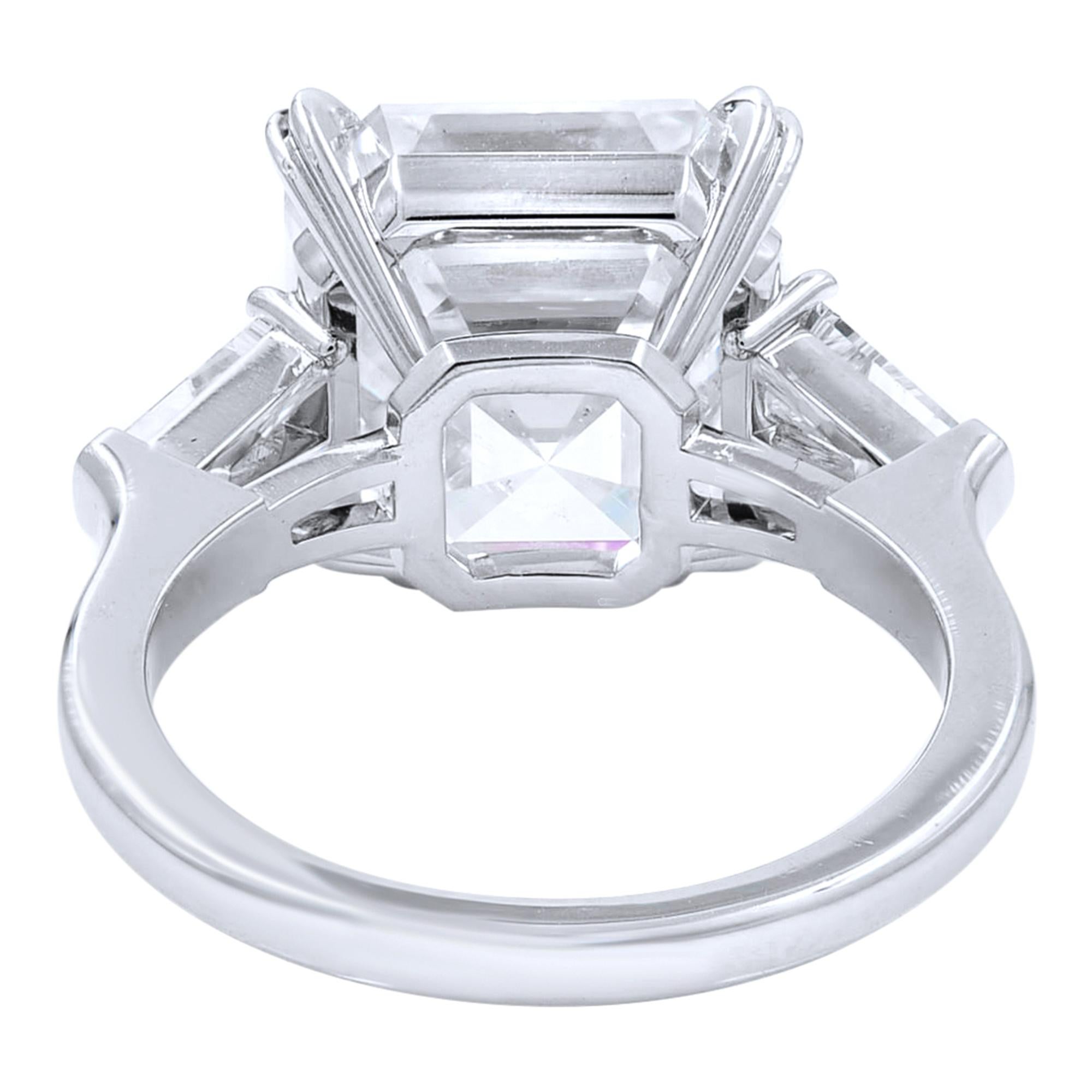 10.00 ct Asscher Cut Three Stone Custom Made Engagement Ring Platinum GIA
This is handmade one of a kind diamond engagement ring crafted in luxurious Platinum. Mounted with stunning and super clean I color VS2 clarity diamond. GIA certified.