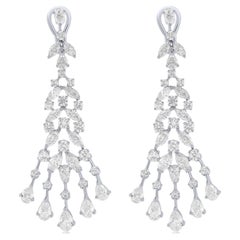 Boucles d'oreilles en diamant chandelier de 10,00 carats
