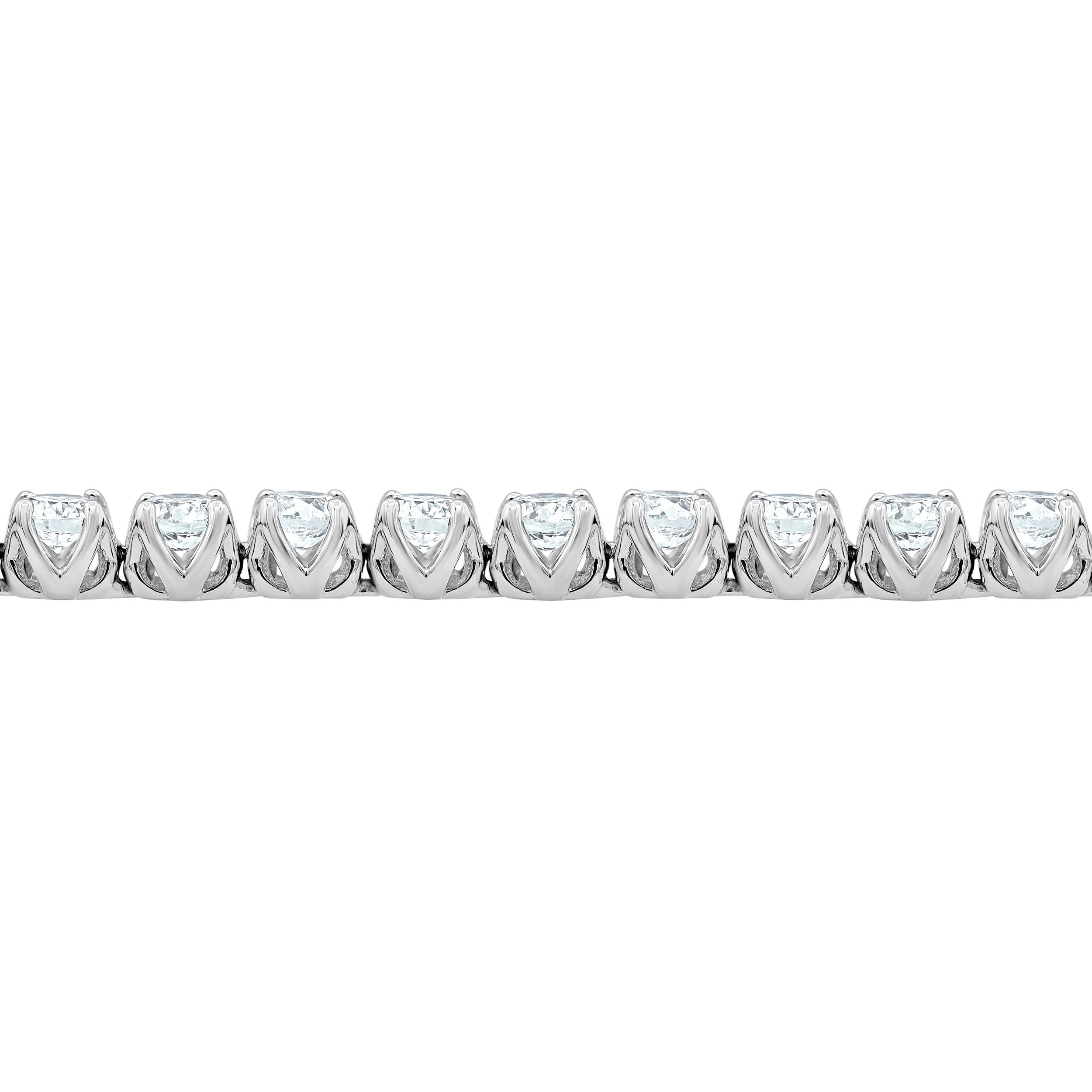 10 carat diamond tennis bracelet white gold