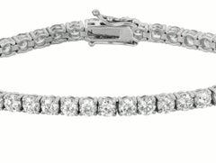 10.00 Karat Diamant-Tennisarmband G SI 43 Steine 14 Karat Weißgold