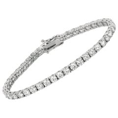 10.00 Carat Diamond Tennis Bracelet G SI 43 Stones 14 Karat White Gold