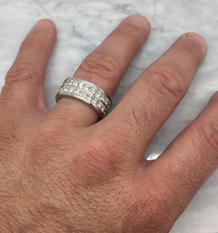 10.00 Carat Men's Diamond Eternity Band Ring in Platinum