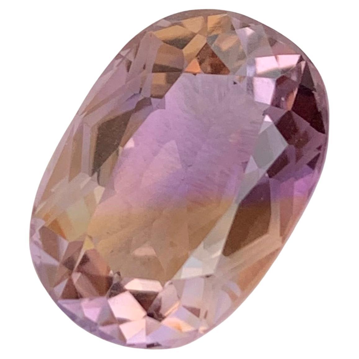 10.00 Carat Natural Loose Ametrine Long Oval Shape Gem For Necklace  For Sale