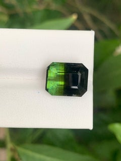 10.00 Carat Natural Loose Bi Colour Tourmaline Emerald Shape Gemstone