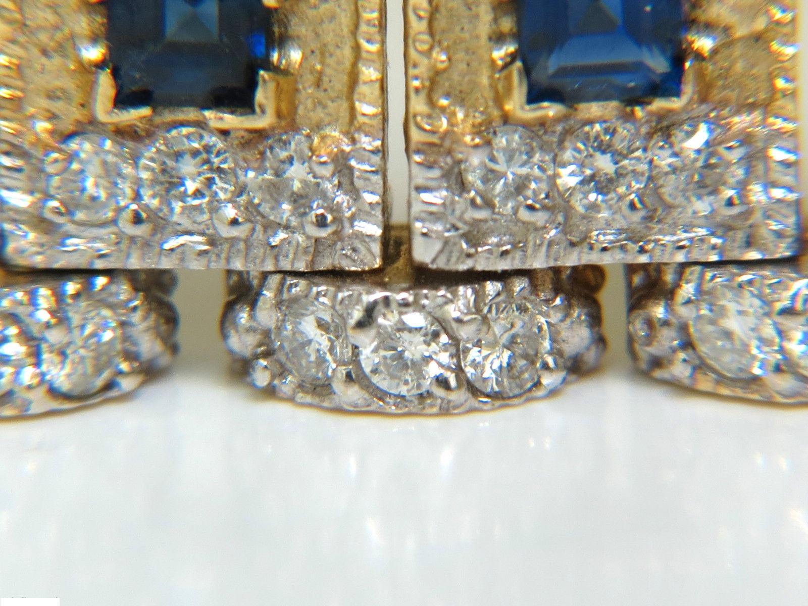 10.00 Carat Natural Sapphire Diamond Bracelet Edwardian Revival Deco 14 Karat In New Condition For Sale In New York, NY