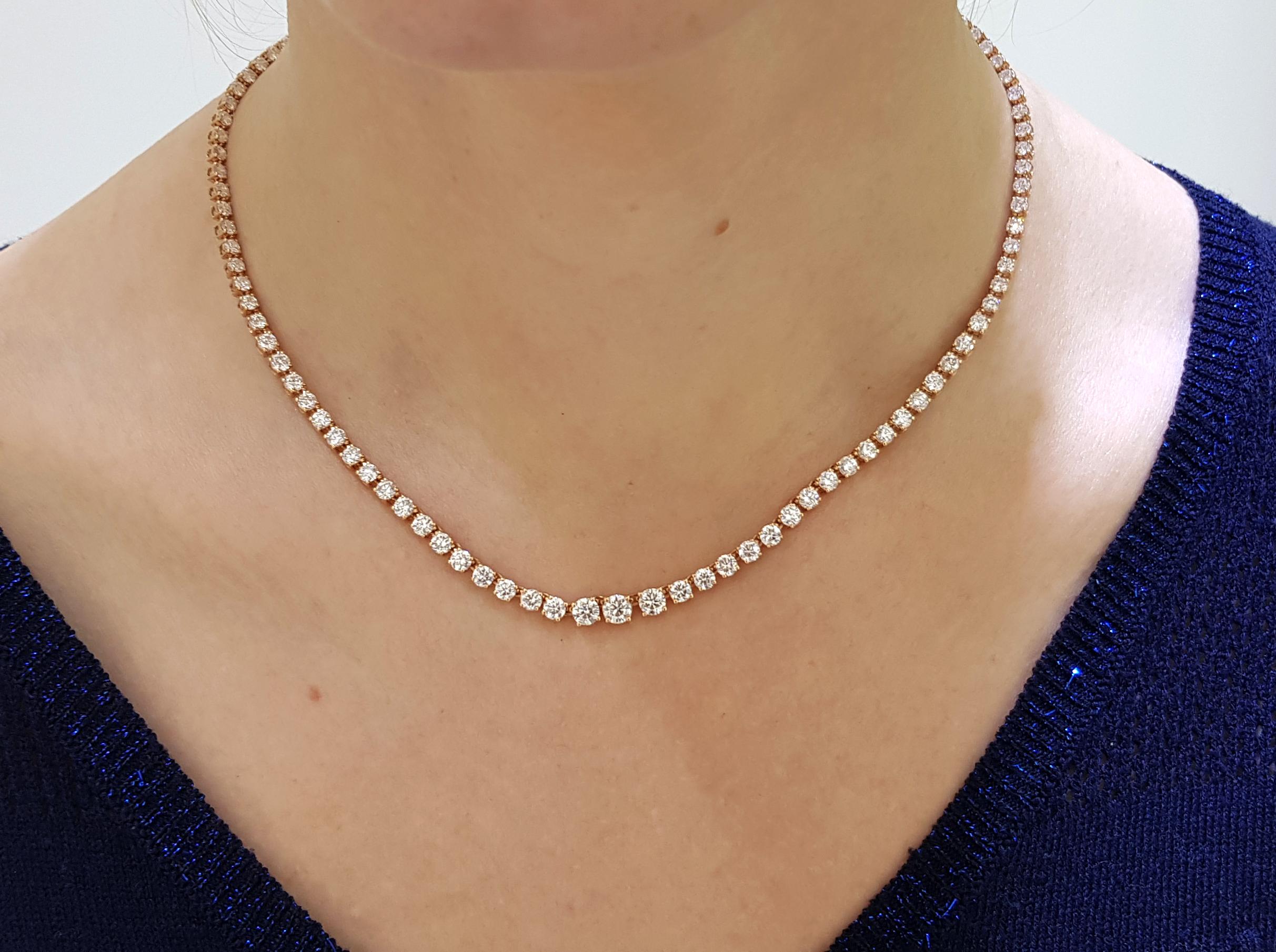 riviera diamond tennis necklace