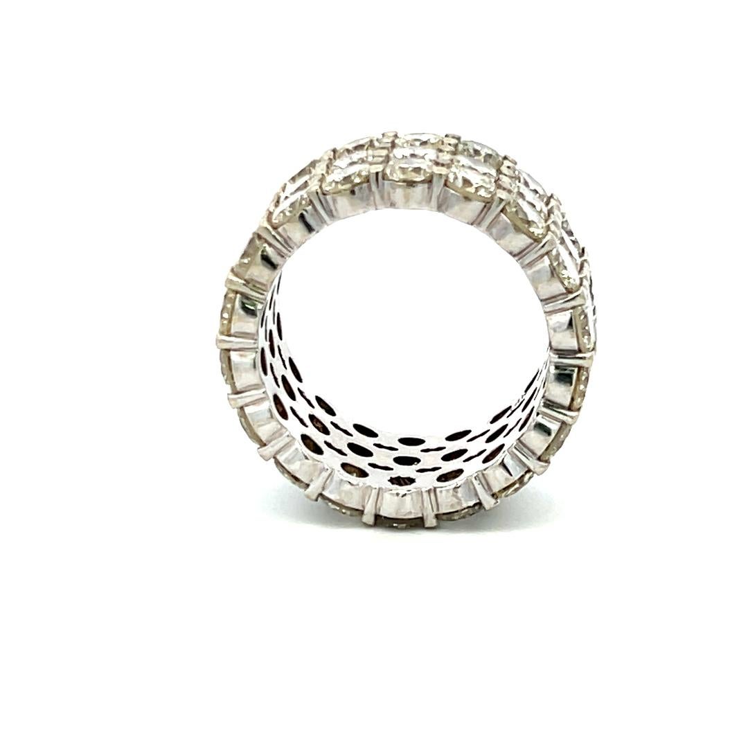 10,00 Karat Runder Brillant I SI Diamant Platin Band Ring Größe 8 im Angebot 5