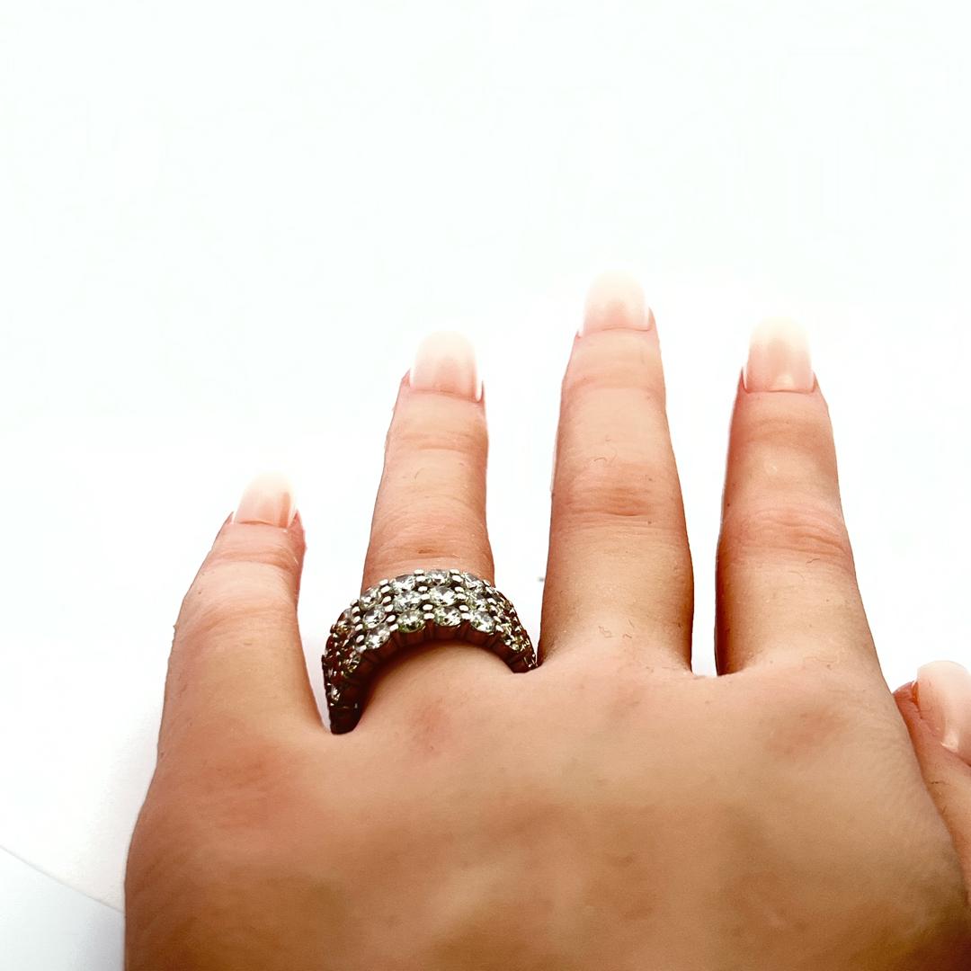 10,00 Karat Runder Brillant I SI Diamant Platin Band Ring Größe 8 im Angebot 7