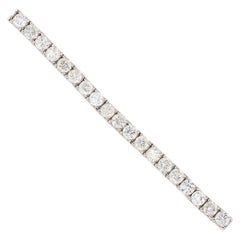 10.00 Carat Round Diamond Tennis Bracelet 14 Karat in Stock 10.00 Carat Round Diamond Tennis Bracelet 14 Karat in Stock