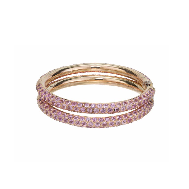 Pink Sapphire & Turquoise Found Hoop Earrings main image 1