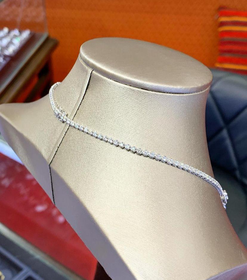 10,00 Carati di Diamanti Naturali Collana Illusione in Oro 18k in vendita 3