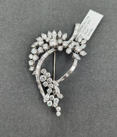 10,00 Karat antike Platinbrosche