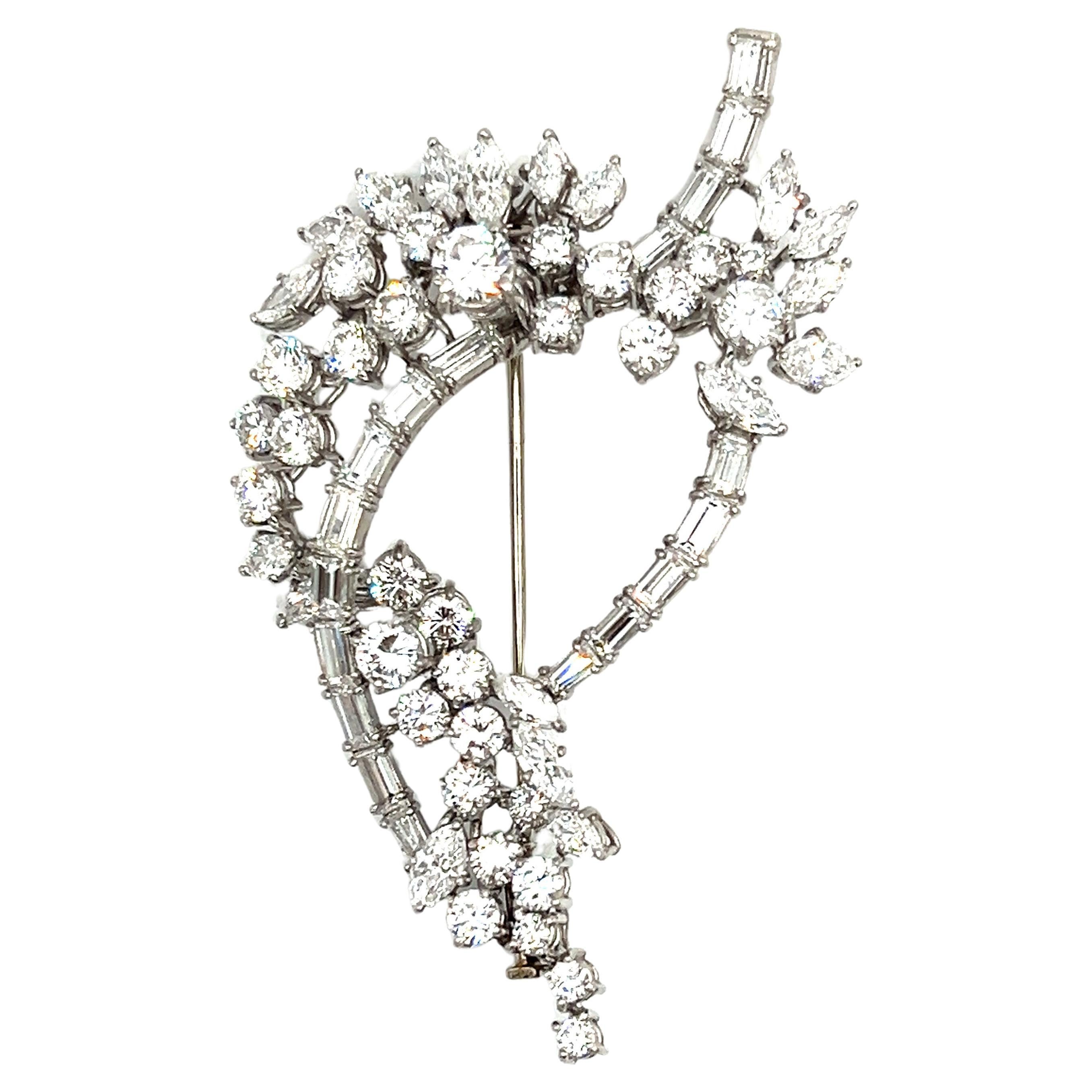 10,00 ct Spilla antica in platino in vendita