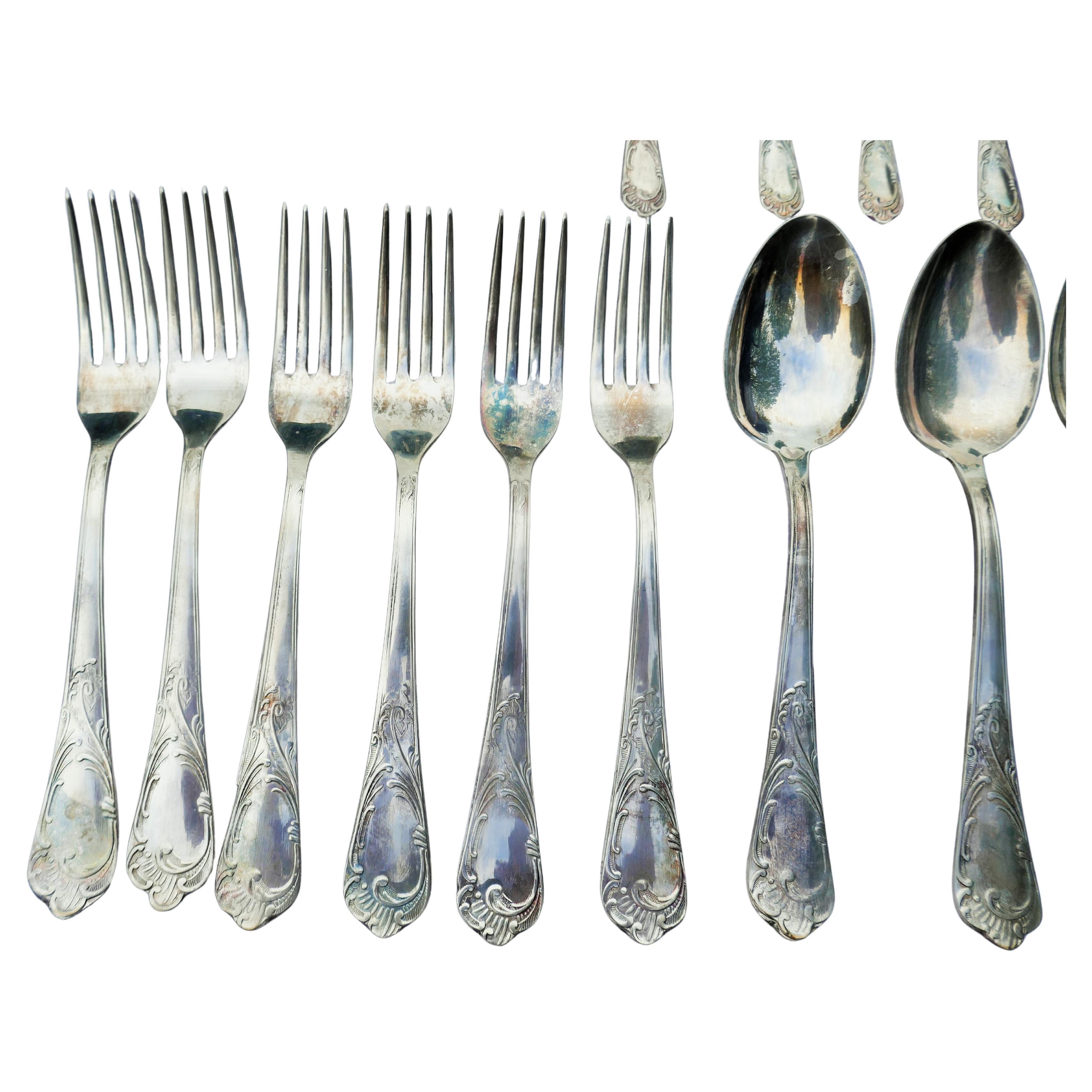 1000 Silber-Besteck-Set (Italian) im Angebot