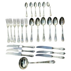 juego de cubiertos de plata 1000
