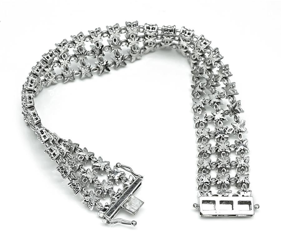 Bracelet en or avec 10.00ct de diamants Bon état - En vente à New York, NY