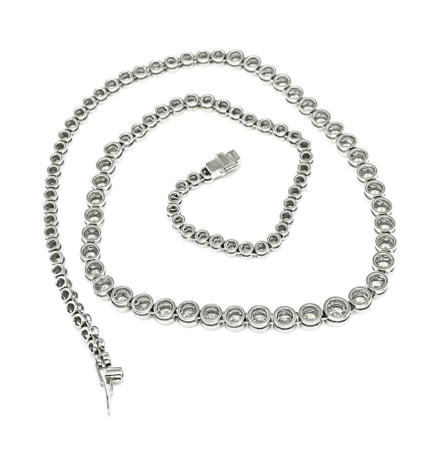 Collier en platine avec 10.00ct de diamant Bon état - En vente à New York, NY
