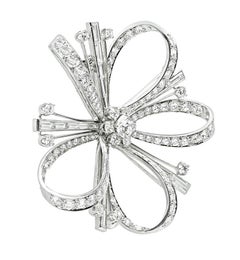 10.00 Karat Diamant-Platin-Anstecknadel